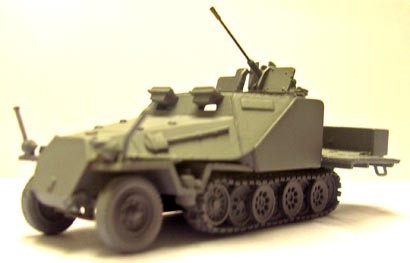 Milicast G285 1/76 Resin WWII German Armoured SdKfz 11 w/Flugawehr 20mm MG151/15