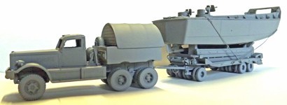 Diamond T980/981 Tank Transporter Tractor (w/Closed Metal Cab) & Rodgers Trailer (US M20 Combinat...