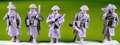 British Infantry Set #3 - Foot Patrol in Greatcoats with Weapons