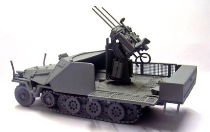 Milicast G285 1/76 Resin WWII German Armoured SdKfz 11 w/Flugawehr 20mm MG151/15
