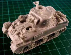 Sherman II (M4A1 Mid-prod.) with stowage