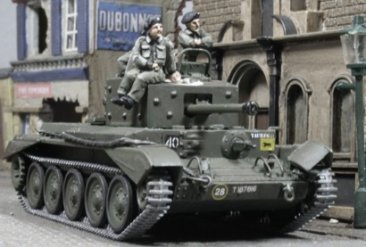 Airfix Cromwell Built and painted by Tom Cole using the Milicast 75mm Brass Barrel and AB Figures