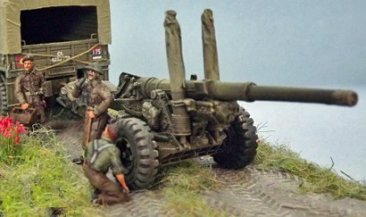 QF 5.5" Gun Mk.III Built and painted with some fine detailed additions by Neil Craig