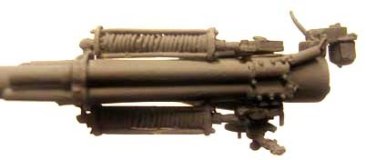 Close up view of the 155mm breech