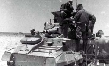 Captured Mk.VIB in the desert campaign.