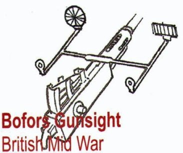 Brass Fret of Gunsight for 40mm Bofors (British Mk.I/Mk.II- Mid-War)