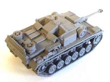 G 75mm L/24 Milicast BG065 1/76 Resin WWII German StuG III Ausf w/Schurtzen 