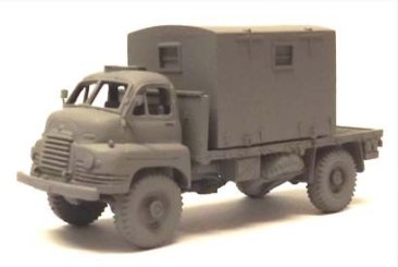 Bedford RL 3ton Flatbed Truck with Air-Portable Container (Early Production style Cab)